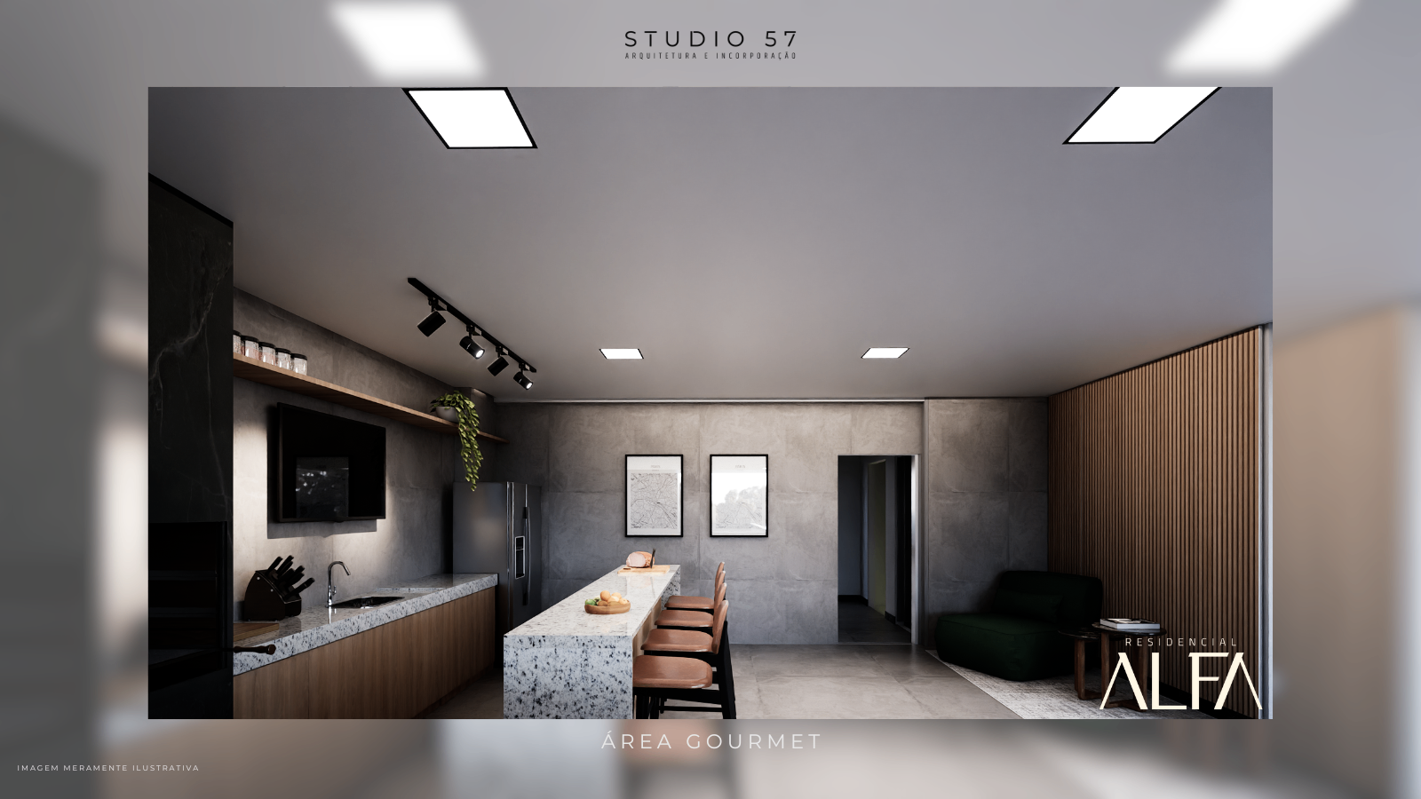 Visão ampla da área gourmet