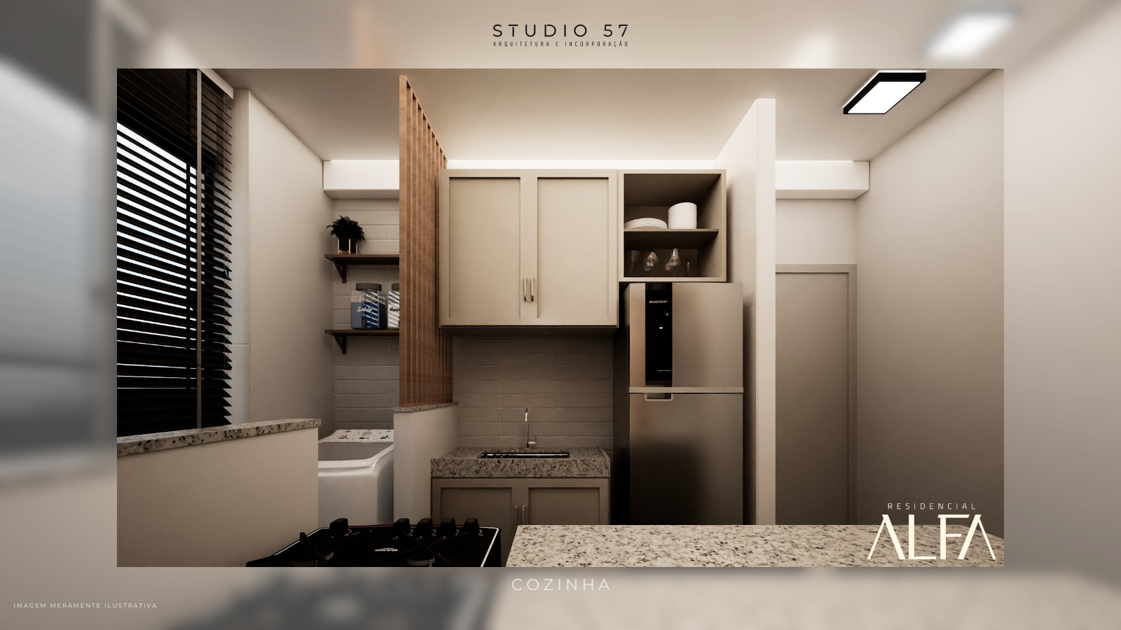 Cozinha e área de serviço